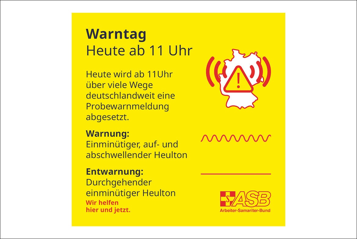 Heute wieder bundesweiter Warntag - Alarm um 11 Uhr